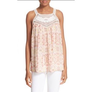 NWOT Joie Bayard Crochet Silk Tank